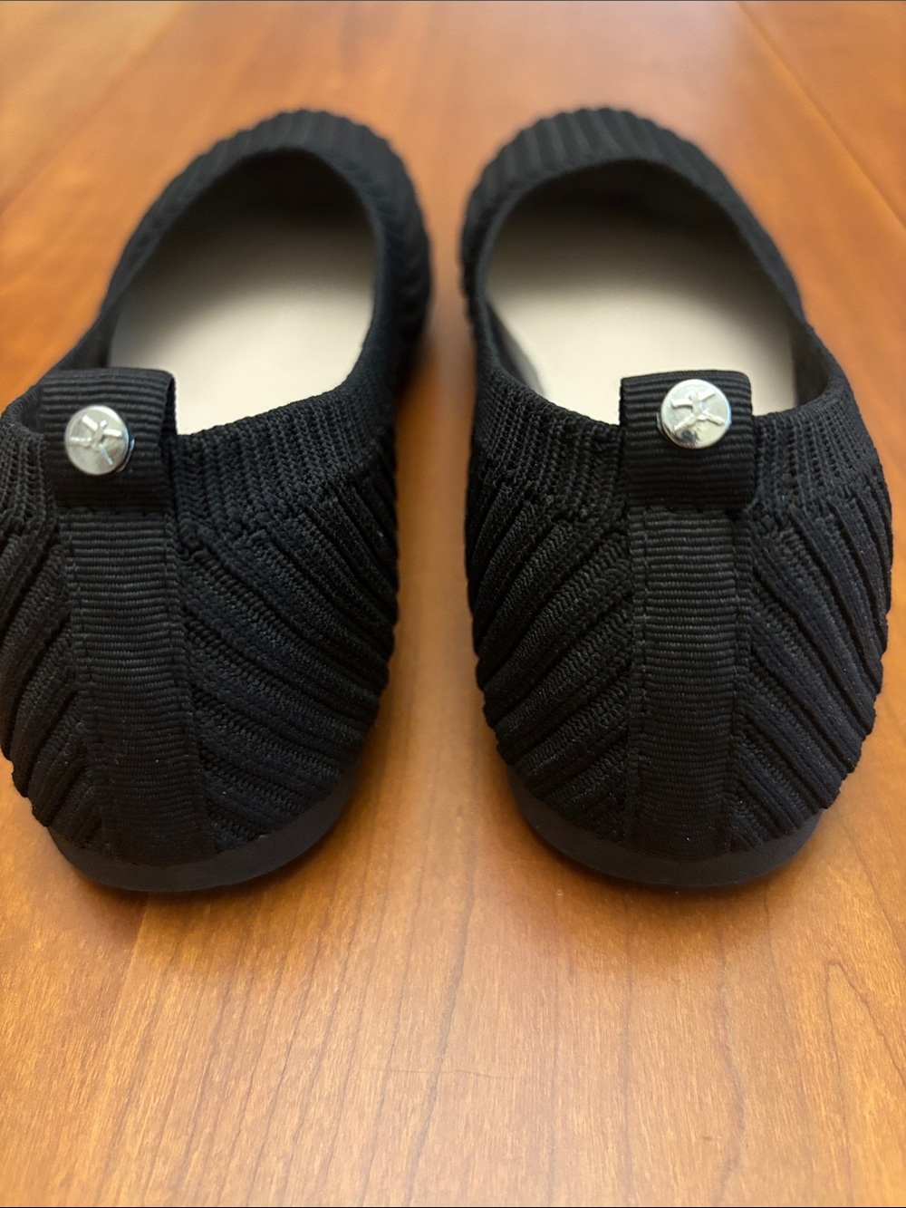Danskin Knit Ballet Flats in Black and Cream - Picture 9 of 11
